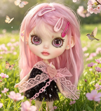 Custom Blythe Doll Handgemacht - Personalisierte Augen/Outfit/Perücke + Perlenzugband