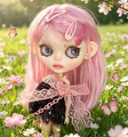 Custom Blythe Doll Handgemacht - Personalisierte Augen/Outfit/Perücke + Perlenzugband