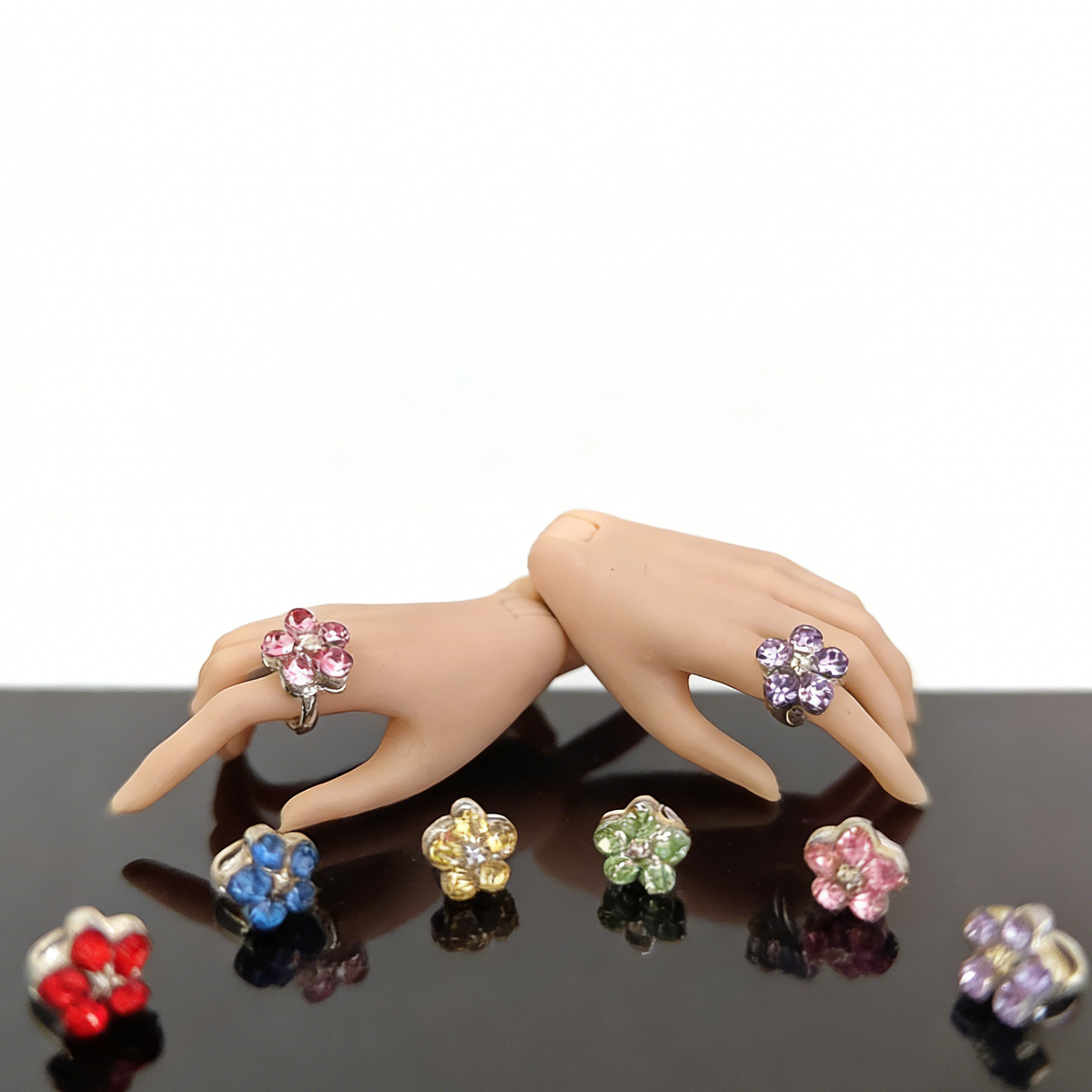 1/6 Puppen Schmuck RING für Fashion Royalty Poppy Parker Integrity Toys.fünfblütige Pflaumenblüte