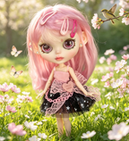 Custom Blythe Doll Handgemacht - Personalisierte Augen/Outfit/Perücke + Perlenzugband