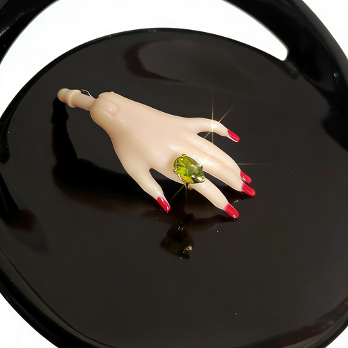 1/6 Doll Jewelry RING for Fashion Royalty Poppy Parker Integrity Toys.3x5 mm teardrop-cut cubic zirconia.