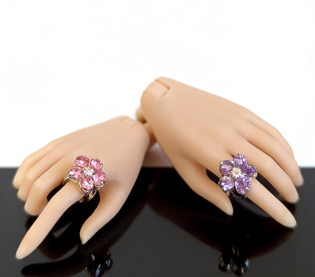 1/6 Puppen Schmuck RING für Fashion Royalty Poppy Parker Integrity Toys.fünfblütige Pflaumenblüte