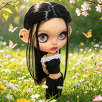 Handmade Blythe Custom Doll - RBL Faceplate Repaint + Wig Outfit Set
