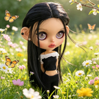 Handmade Blythe Custom Doll - RBL Faceplate Repaint + Wig Outfit Set