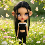 Handmade Blythe Custom Doll - RBL Faceplate Repaint + Wig Outfit Set
