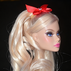 Scarlett Reverie | OOAK Poppy Parker Repaintkopf | Platinblond & Eisblaue Augen | DollVerse