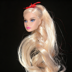 Scarlett Reverie | OOAK Poppy Parker Repaintkopf | Platinblond & Eisblaue Augen | DollVerse