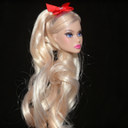 Scarlett Reverie | OOAK Poppy Parker Repaintkopf | Platinblond & Eisblaue Augen | DollVerse