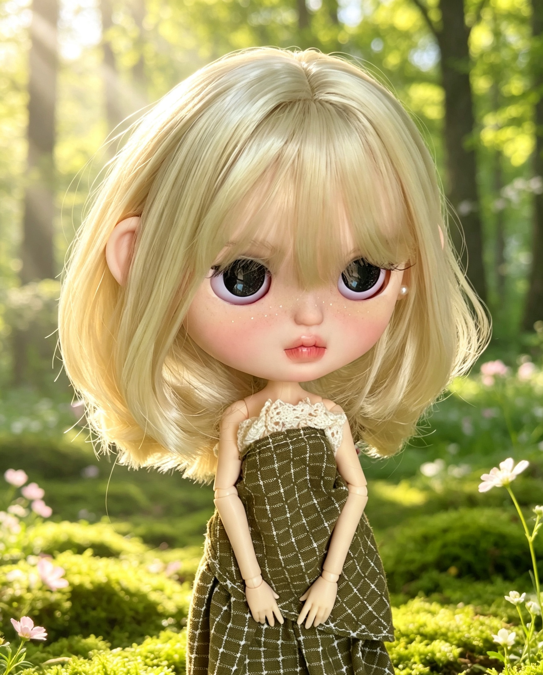 Blythe Doll Handmade-With Outfits + Wig