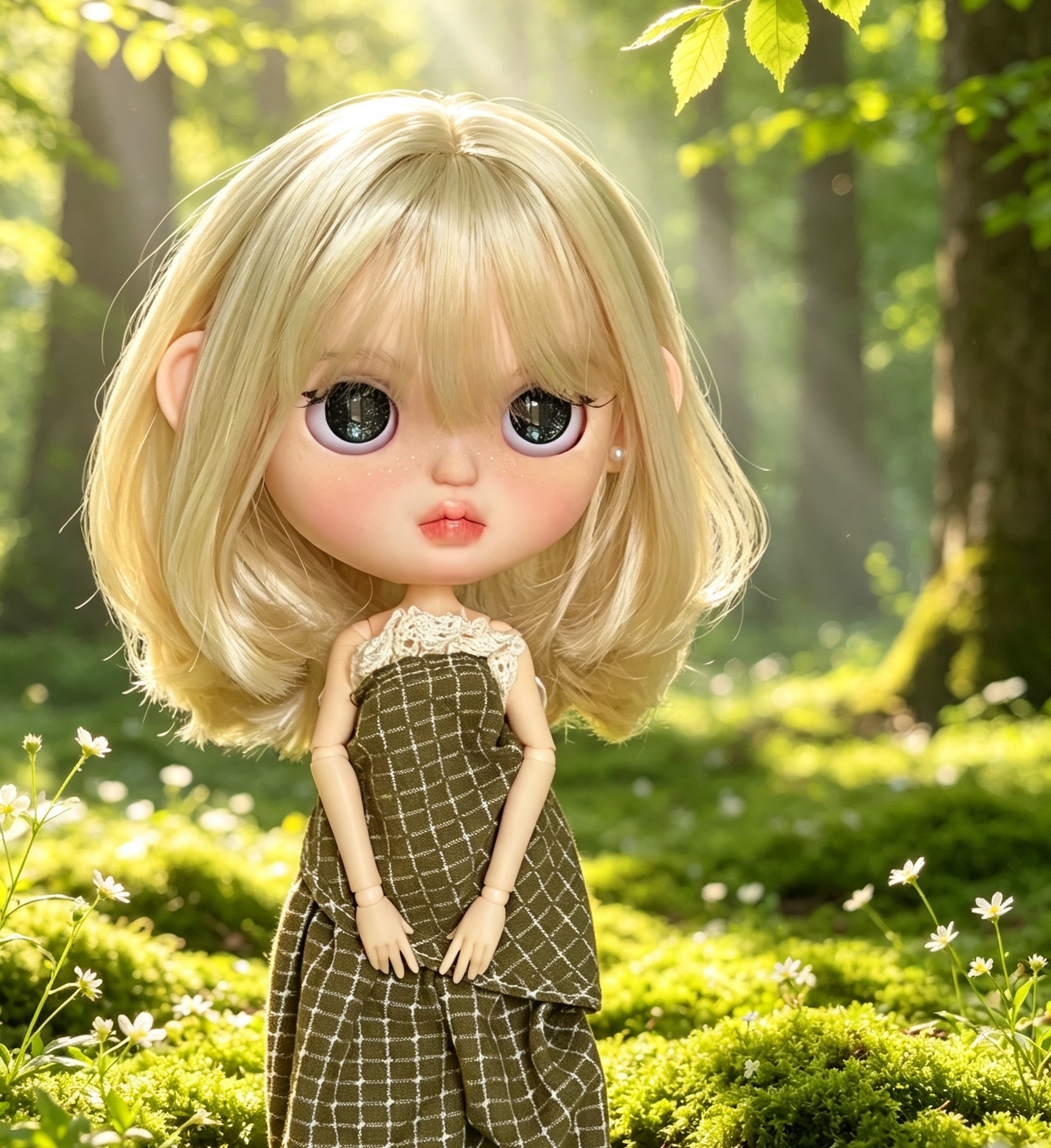 Blythe Doll Handmade-With Outfits + Wig
