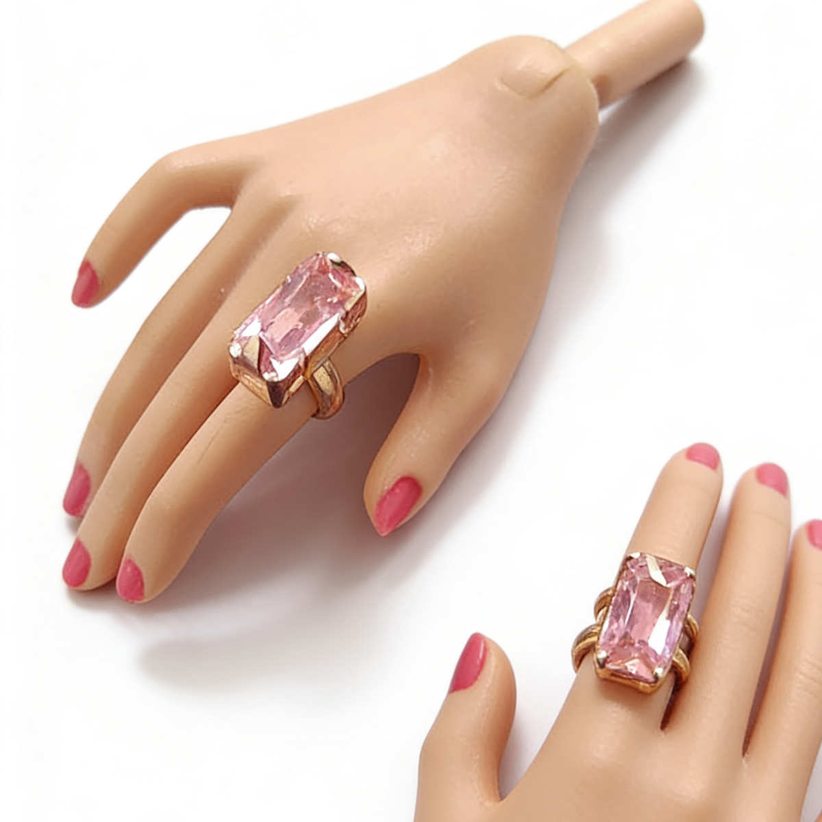 1:6 Puppen Schmuck RING für Fashion Royalty Poppy Parker Integrity Toys. 4×2 mm Zirkonia Stein