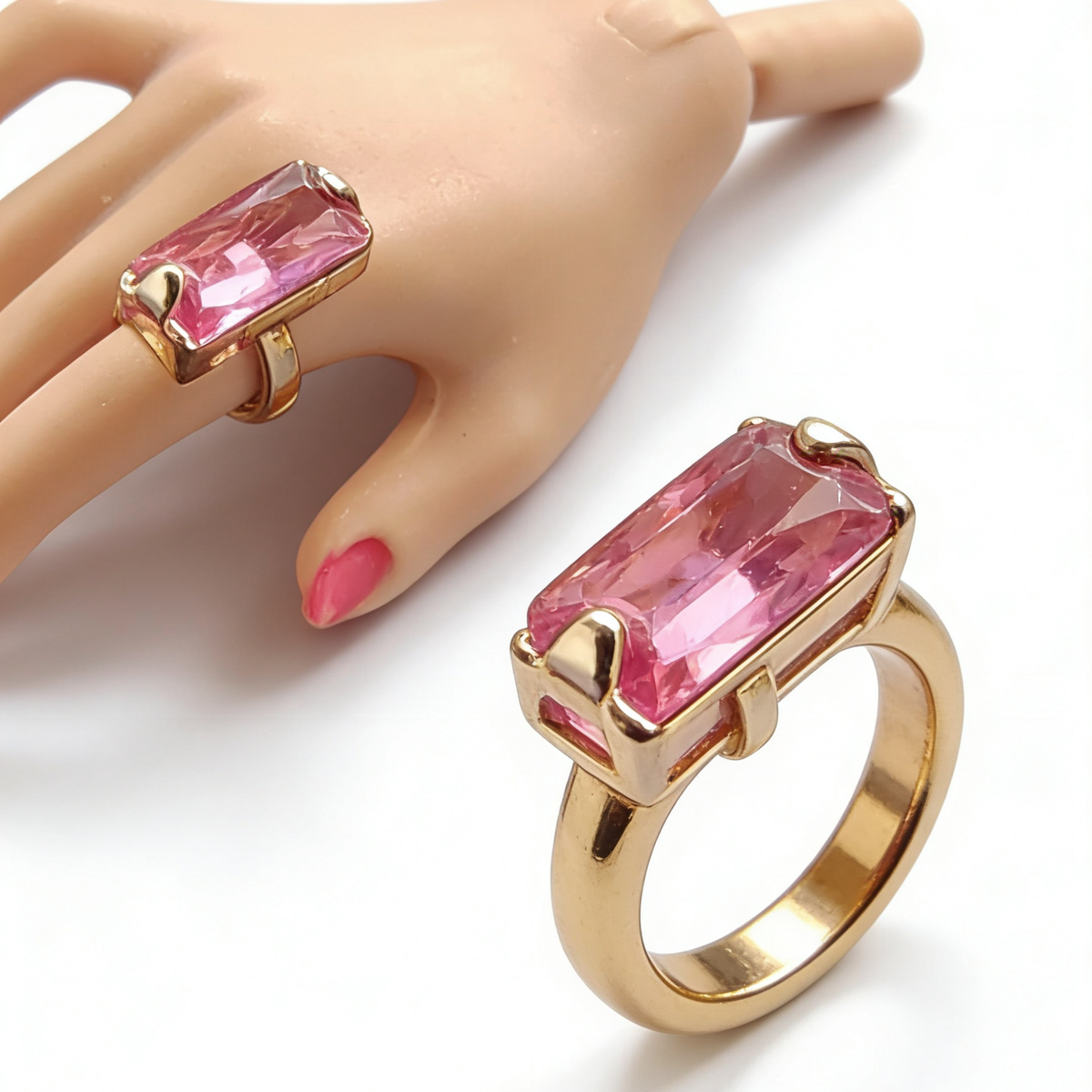 1:6 Puppen Schmuck RING für Fashion Royalty Poppy Parker Integrity Toys. 4×2 mm Zirkonia Stein