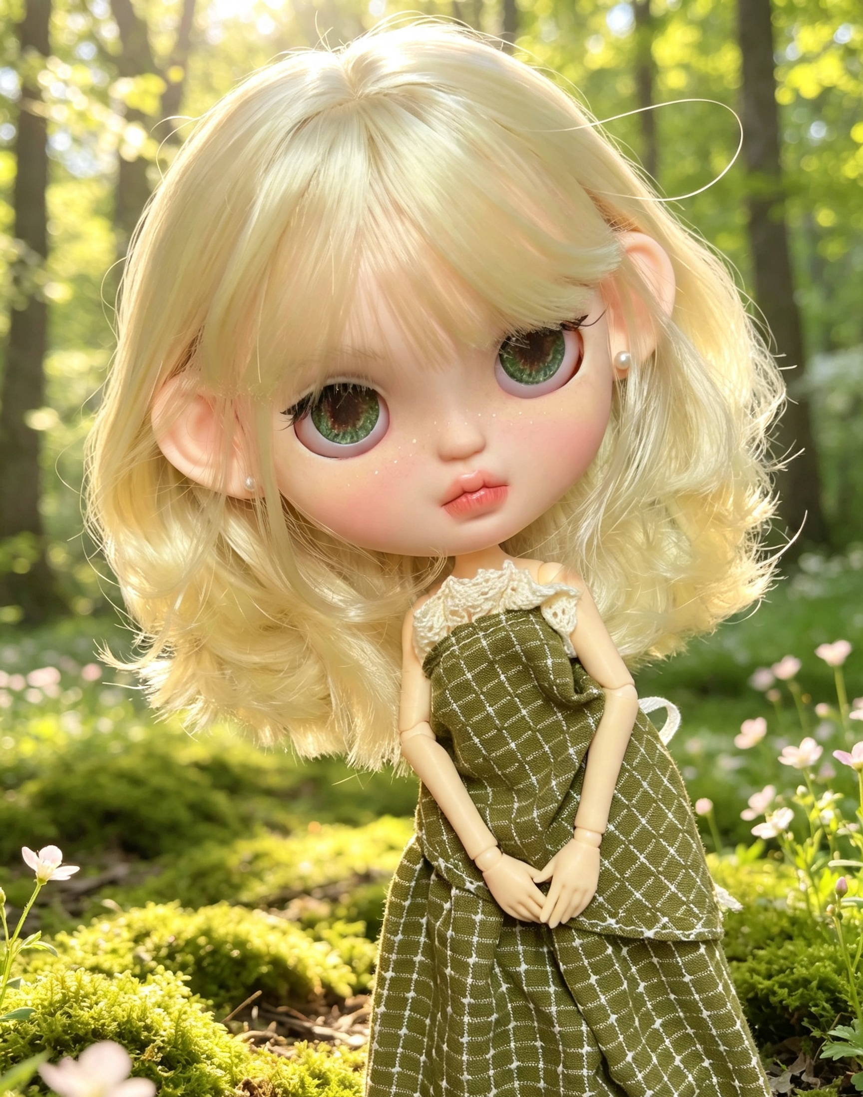 Blythe Doll Handmade-With Outfits + Wig
