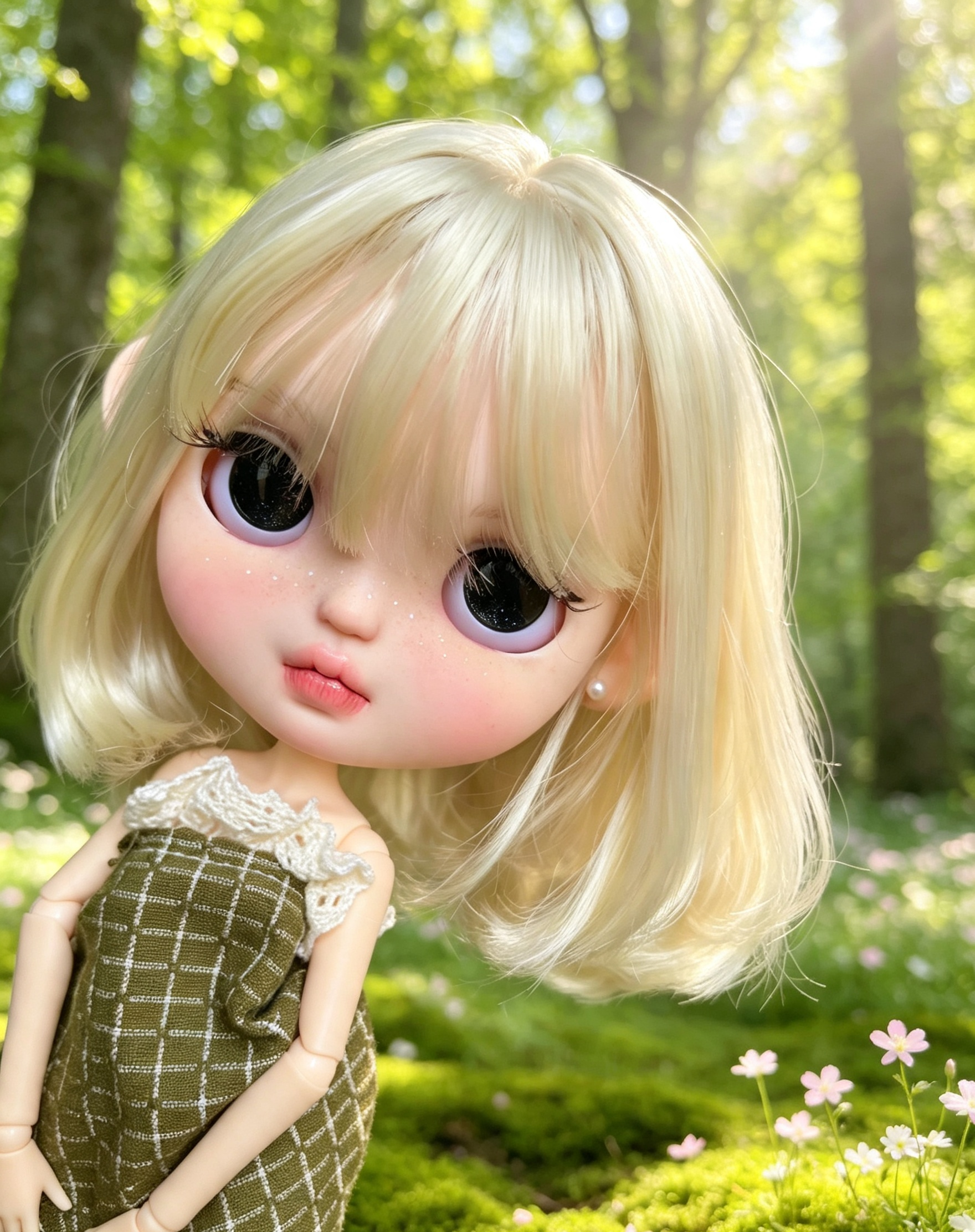 Blythe Doll Handmade-With Outfits + Wig