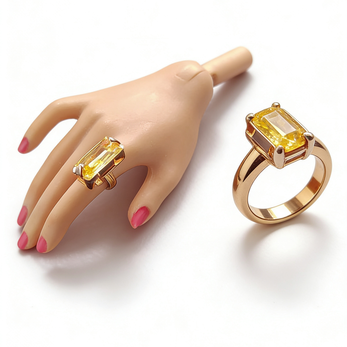 1:6 Puppen Schmuck RING für Fashion Royalty Poppy Parker Integrity Toys. 4×2 mm Zirkonia Stein