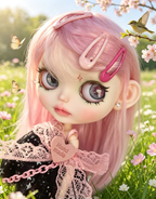 Custom Blythe Doll Handgemacht - Personalisierte Augen/Outfit/Perücke + Perlenzugband