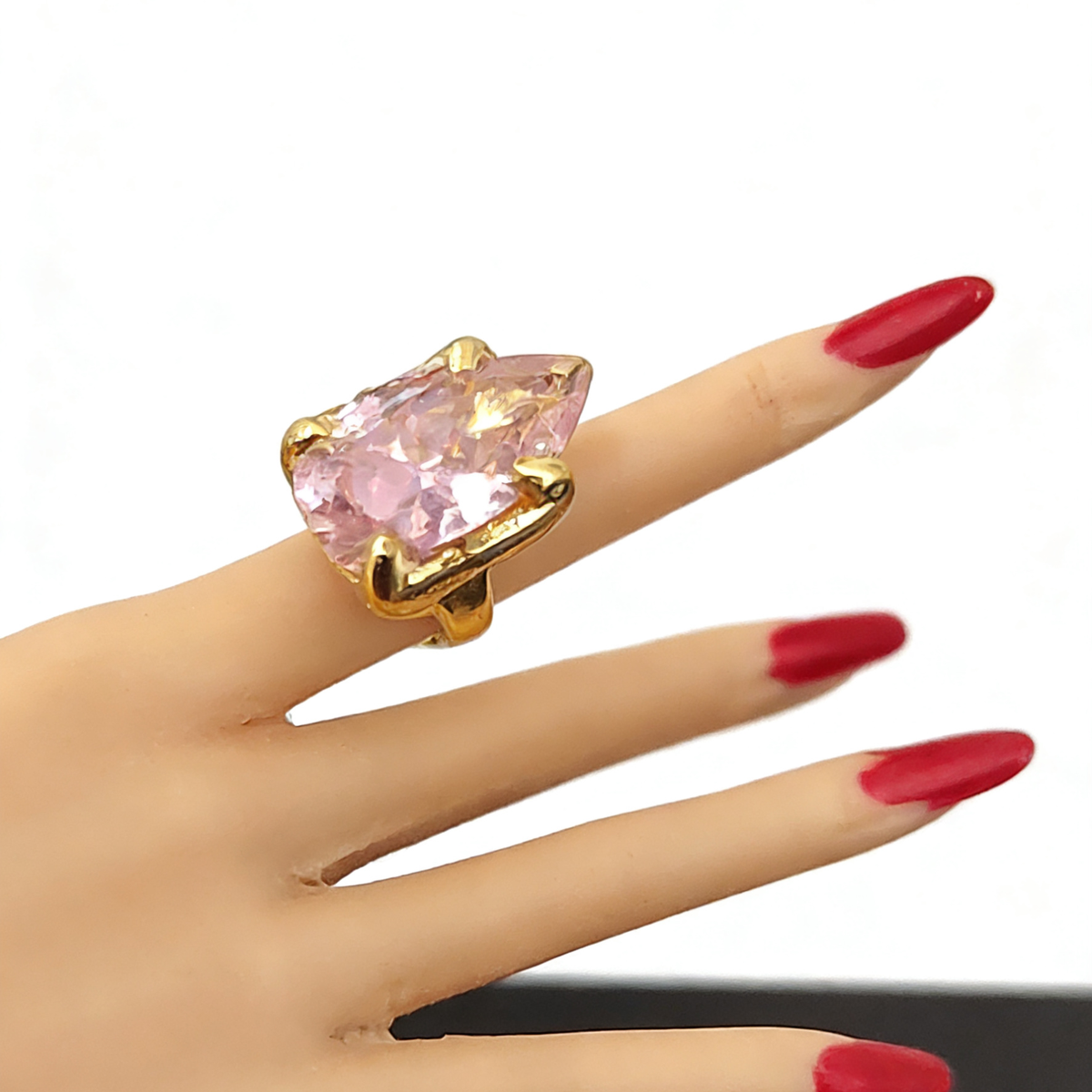1/6 Doll Jewelry RING for Fashion Royalty Poppy Parker Integrity Toys.3x5 mm teardrop-cut cubic zirconia.