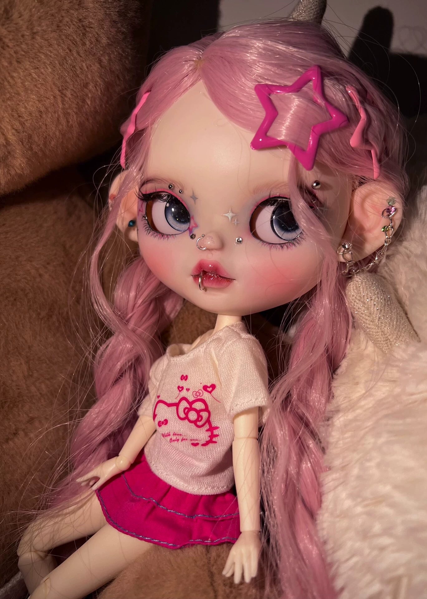 OOAK Hand-Painted Blythe Art Doll