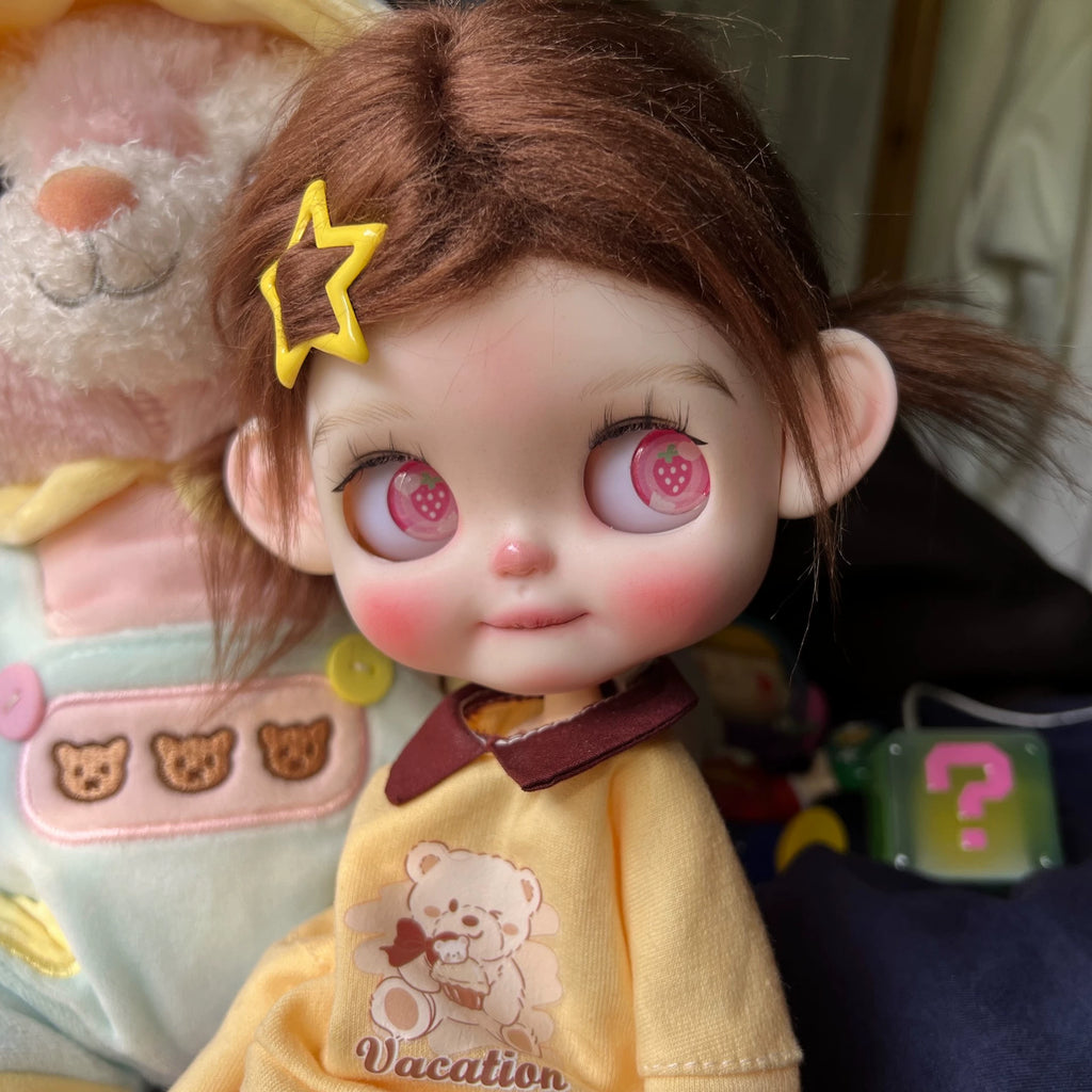 Blythe Doll Handmade-Customized With Outfits + Wig – 1/6 Doll (12in / 30cm) BJD