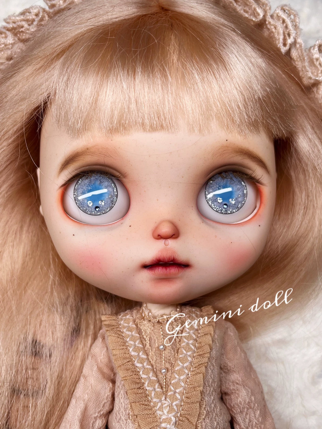 Handgemachte 3D Blythe-Puppenaugen - Farbpulver in Kristallklar