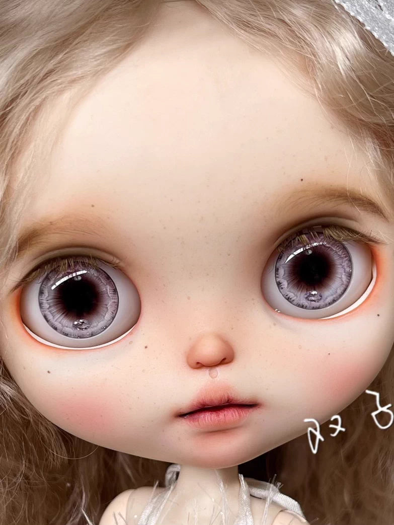 Handgefertigte Blythe Eyechips mit 3D-Effekt und tiefengeätzten Irisdetails