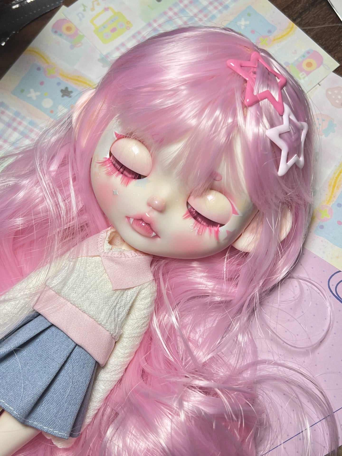 OOAK Hand-Painted Blythe Art Doll