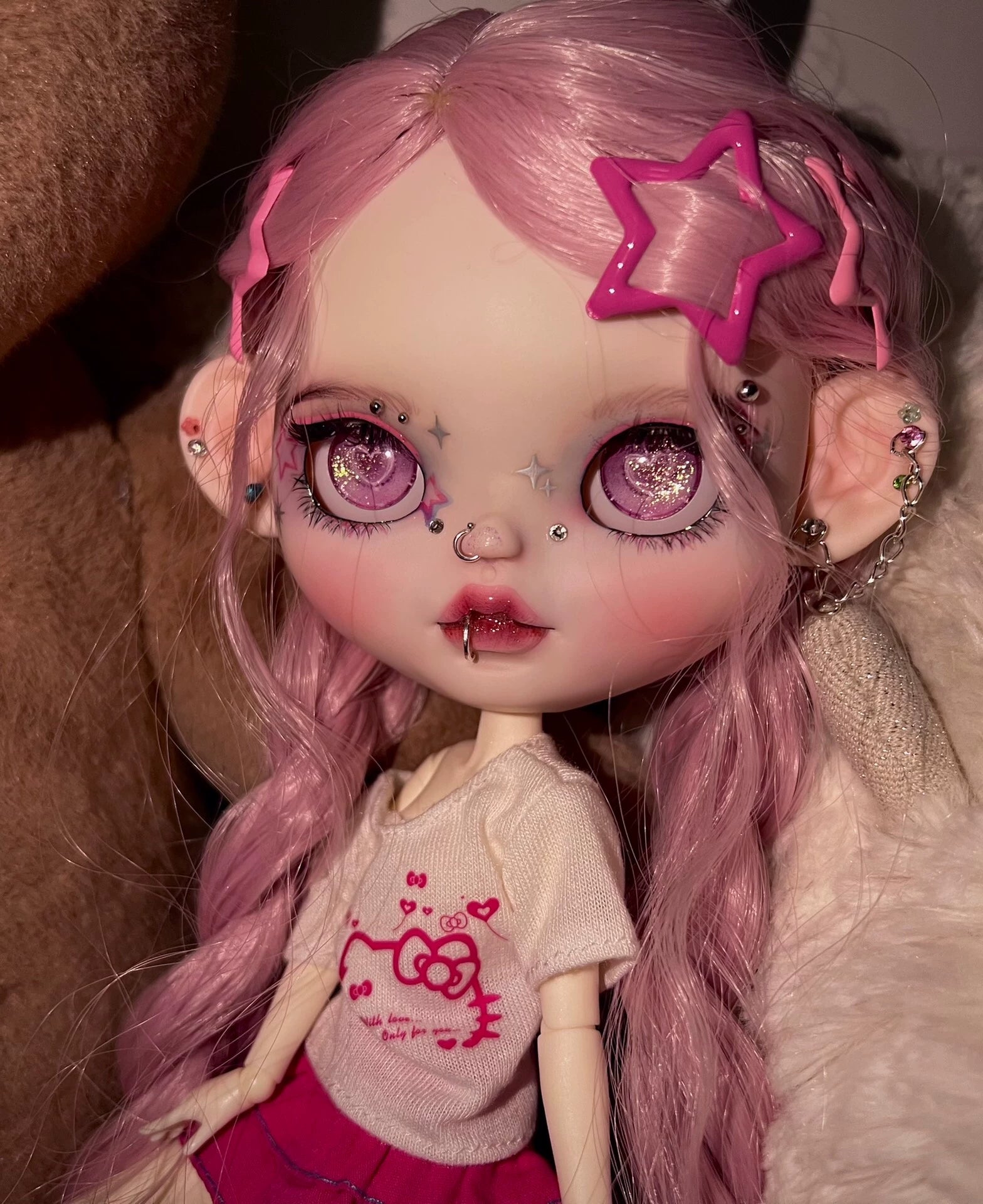 OOAK Hand-Painted Blythe Art Doll