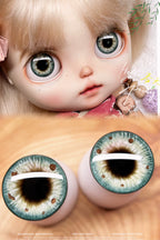 Handgemachte 3D Blythe-Puppenaugen - Farbpulver in Kristallklar