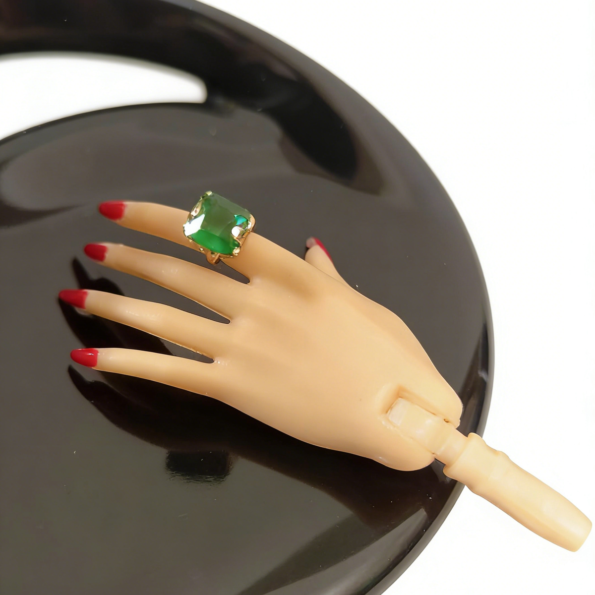 1/6 Puppen Schmuck RING für Fashion Royalty Poppy Parker Integrity Toys. 3mm quadratisch geschliffener Zirkonia-Stein.